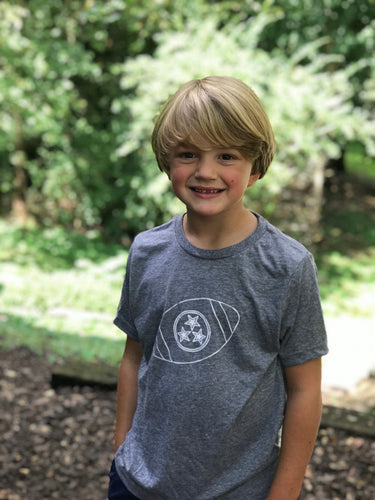 Football Tri Star on Gray