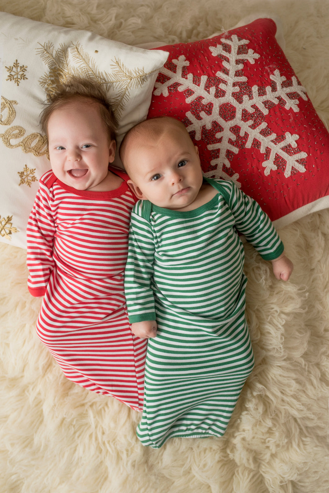 Green Striped Baby Gown — bright and durable children's clothes, with love from Tennessee!