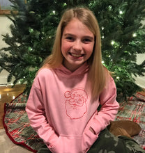 Santa on Pink Hoodie