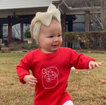 Santa on Red Long Sleeve