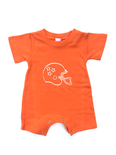 Helmet Tri Star on Orange Romper