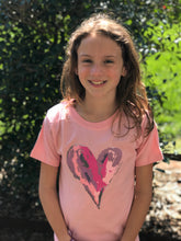 Watercolor Heart on Pink Short Sleeve