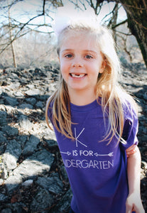 K is for Kindergarten on Purple
