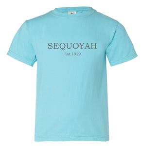 Sequoyah Established 1929 on mint short sleeve