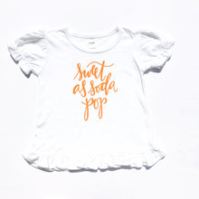 Sweet As Soda Pop White Ruffle — bright and durable children's clothes, with love from Tennessee!