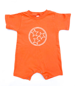 Tri Star Romper — bright and durable children's clothes, with love from Tennessee!