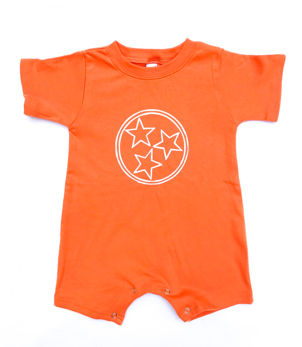 Tri Star Romper — bright and durable children's clothes, with love from Tennessee!