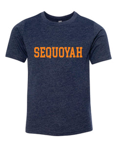Sequoyah Vols on Heathered Navy Short Sleeve Shirt